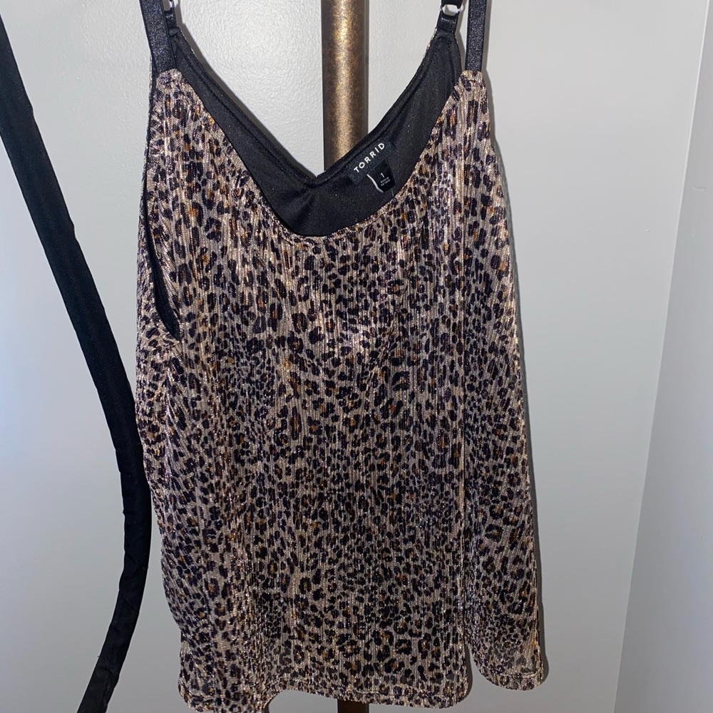 Leopard sparkle swing cami